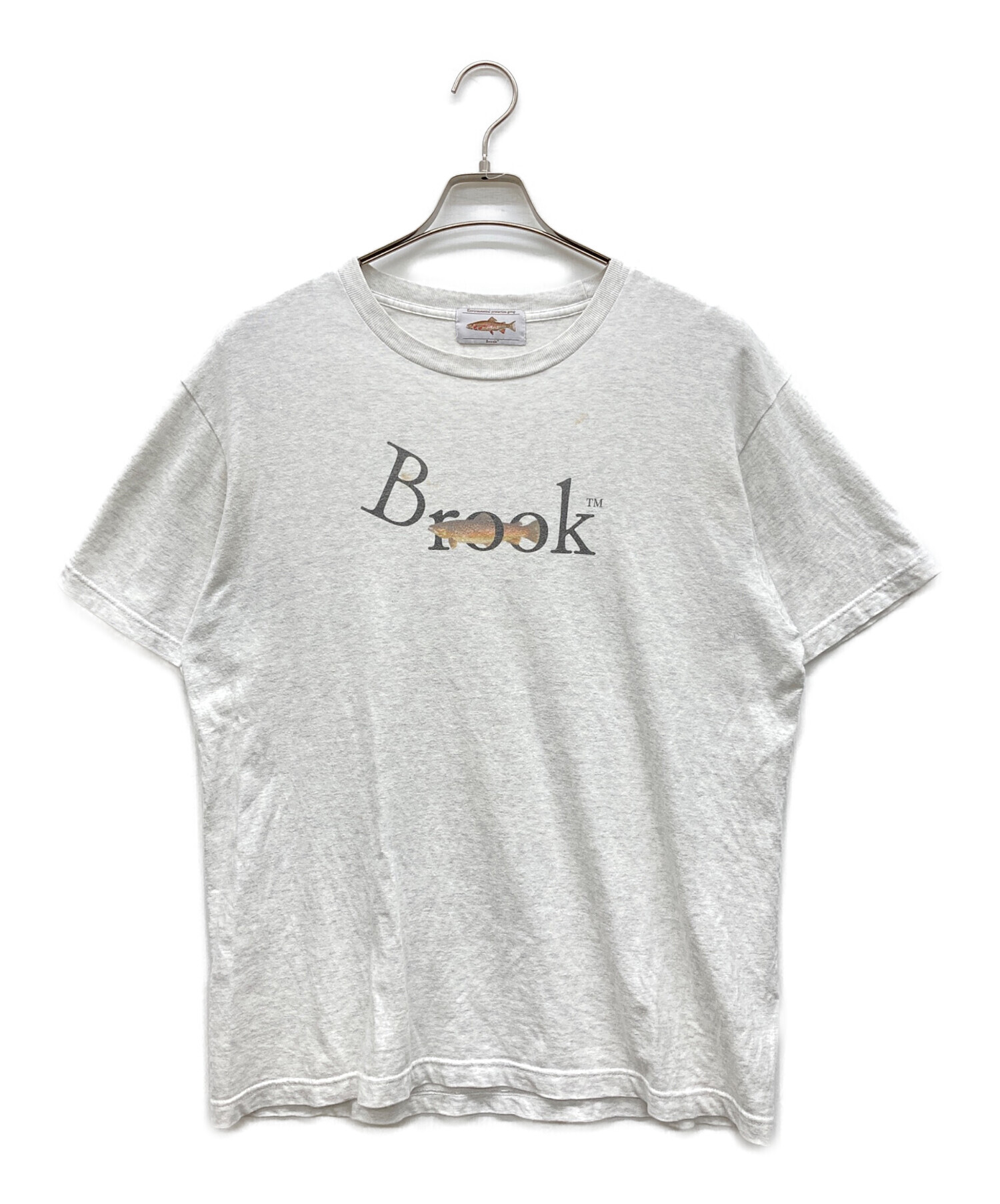 Brook Tシャツ ホワイト　Mサイズ 中古・古着通販】BROOK (ブルック) フィッシュプリントTシャツ