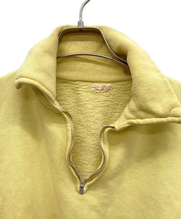 50s vintage USA ハーフジップスウェット 良フェード 黄色 襟 メンズ 50s vintage USA ハーフジップスウェット 良フェード 黄色 襟