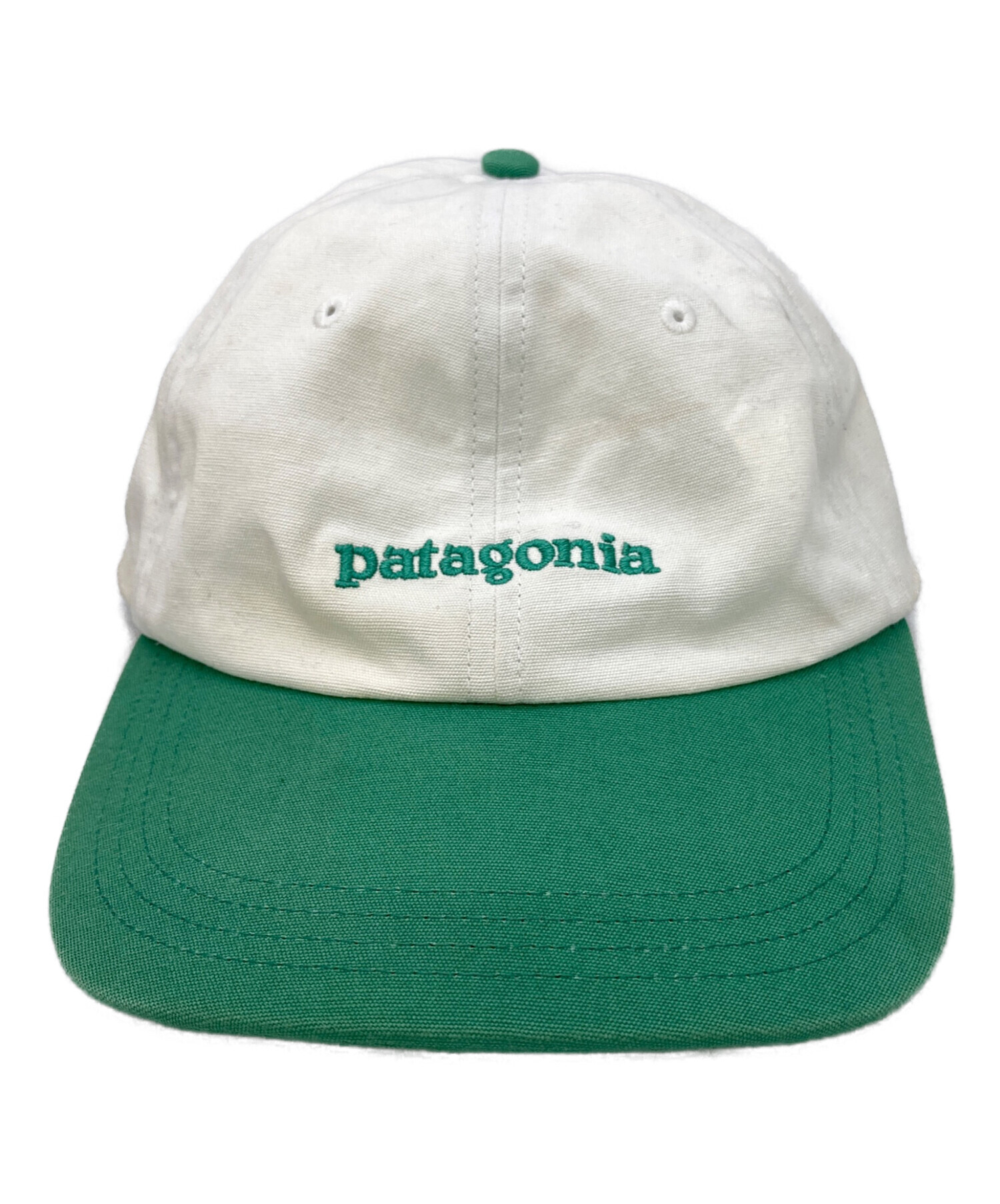 97's パタゴニア ロゴ刺繍 キャップ ストーンブルー　USA製 中古・古着通販】Patagonia (パタゴニア) ロゴ刺繍キャップ ホワイト