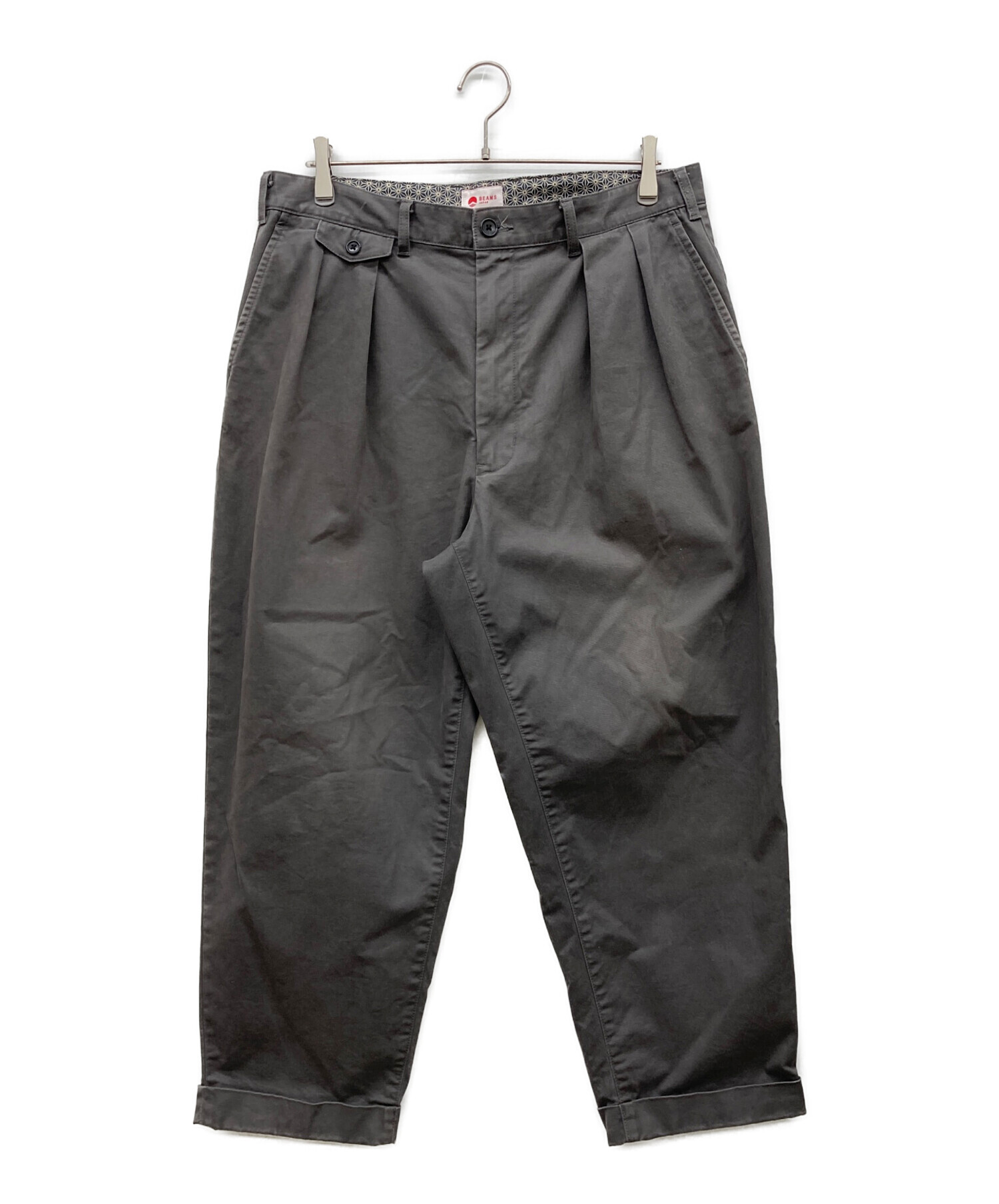 中古・古着通販】BEAMS (ビームス) 2プリーツ チノ グレー サイズ:XL