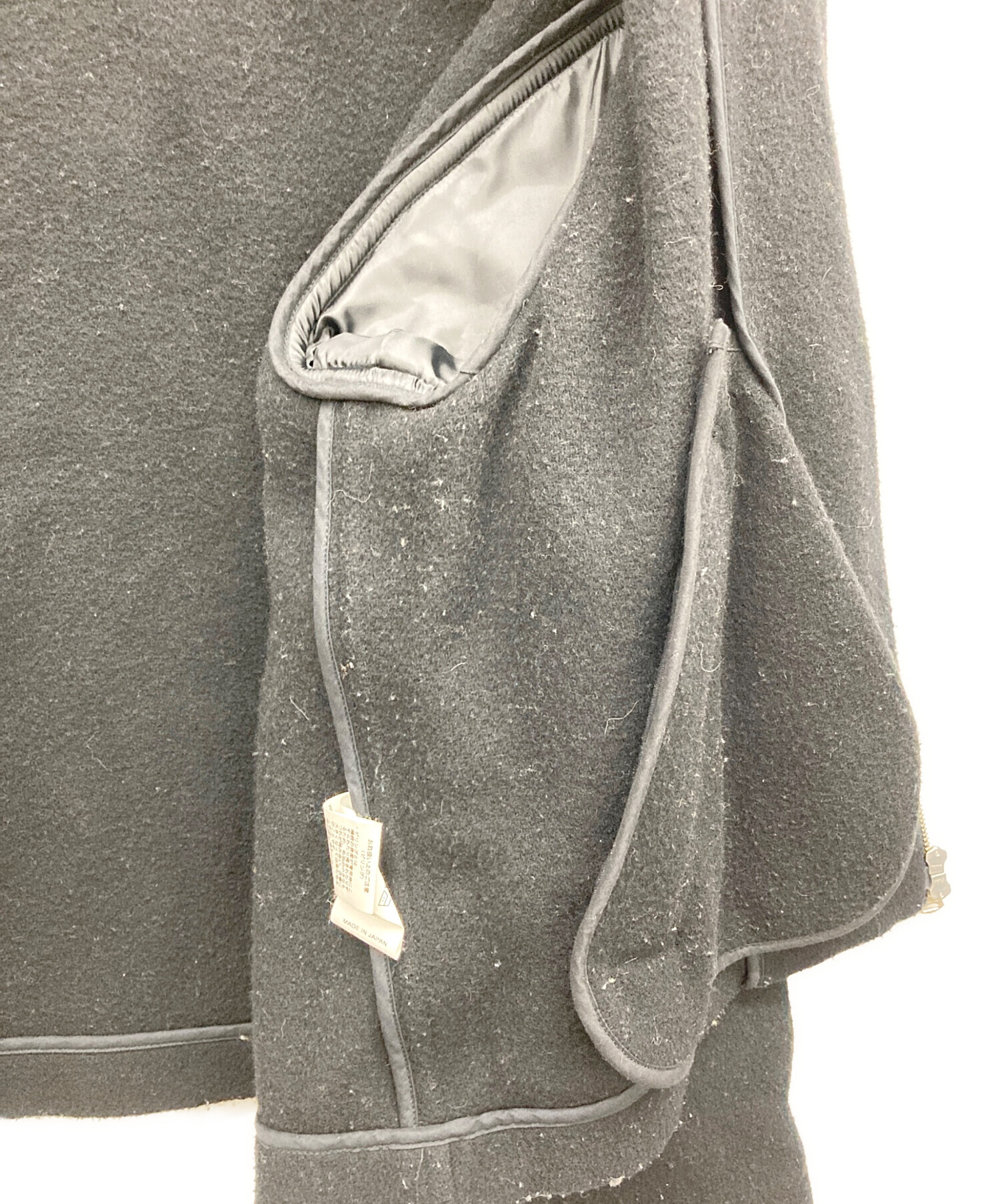 中古・古着通販】DANTON (ダントン) ウールジップブルゾン ブラック