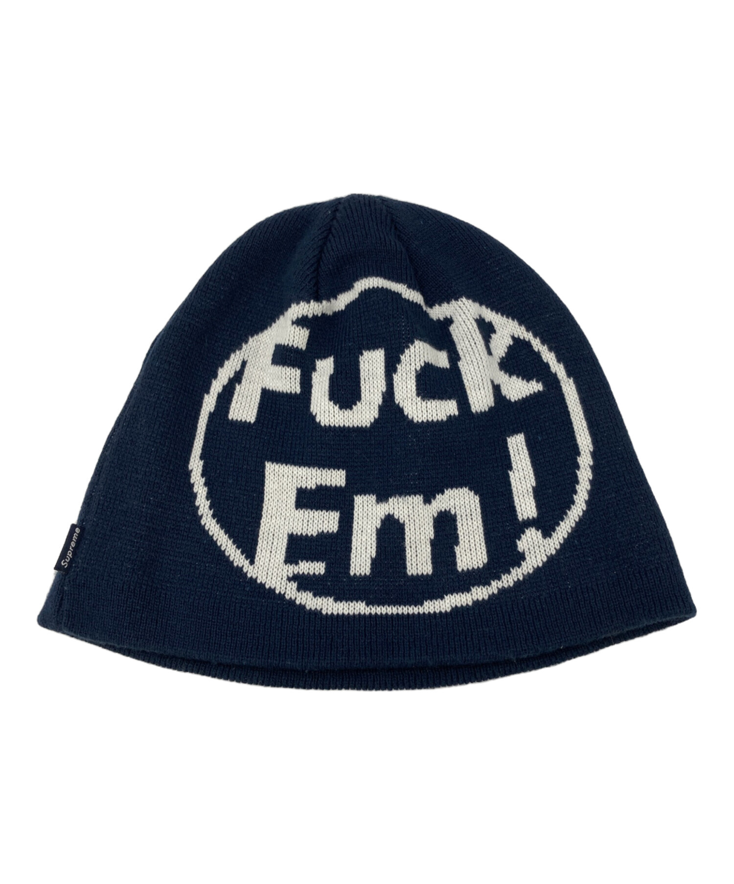 中古・古着通販】Supreme (シュプリーム) Fuck Em! Beanie ネイビー
