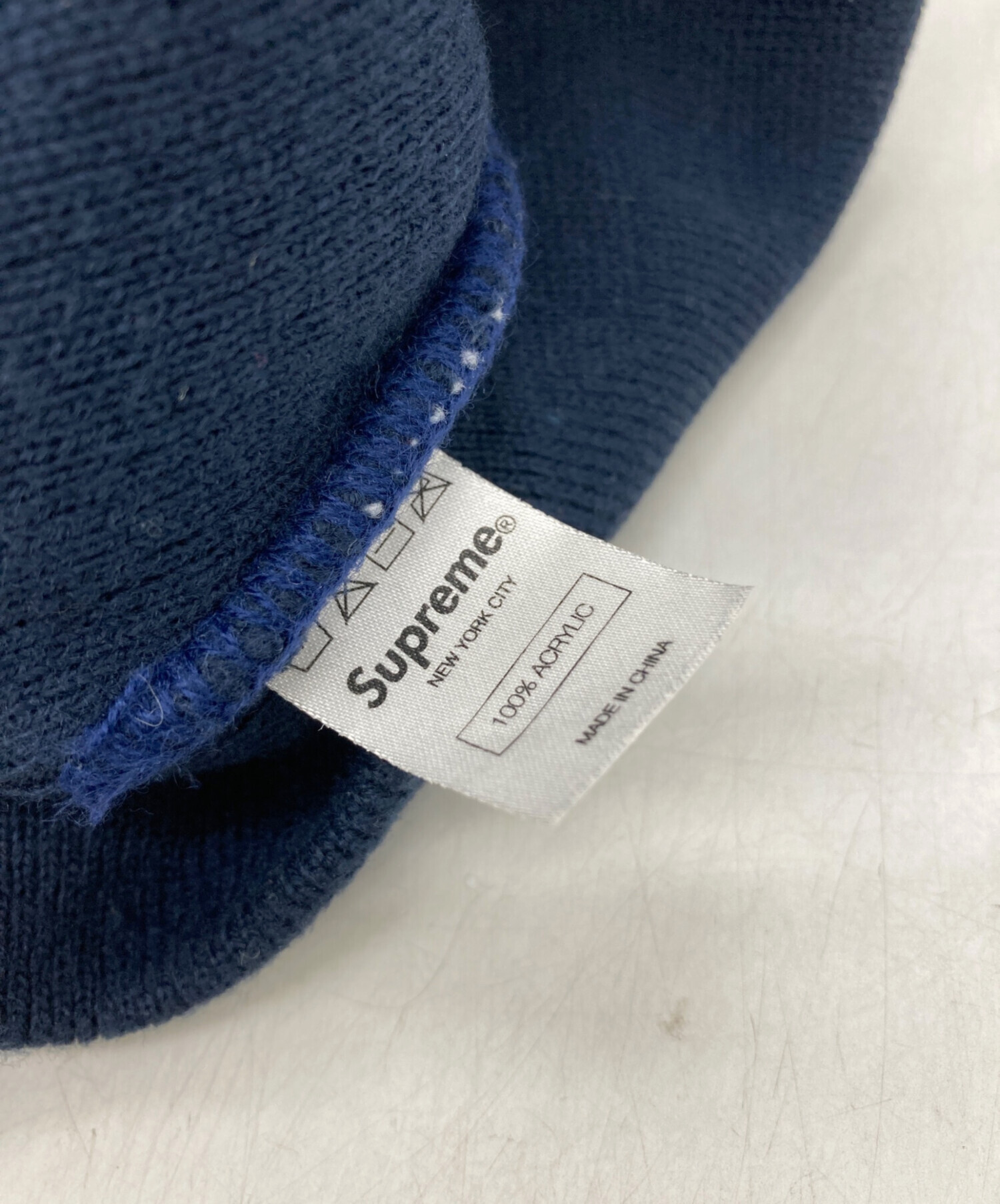 中古・古着通販】Supreme (シュプリーム) Fuck Em! Beanie ネイビー