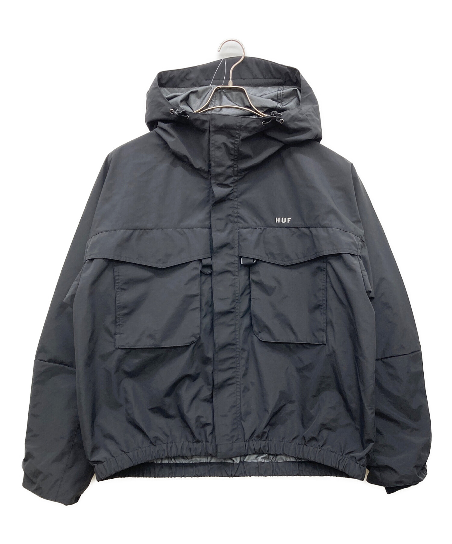 ジャケット・アウター HUF GUIDE SHELL JACKET 中古・古着通販】HUF (ハフ) GUIDE SHELL JACKET ブラック サイズ:L
