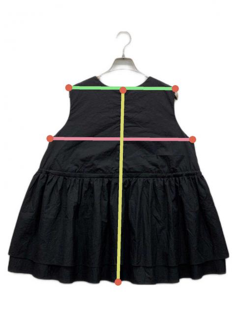 中古・古着通販】eunoia (ユノイア) leaf string vest ブラック サイズ