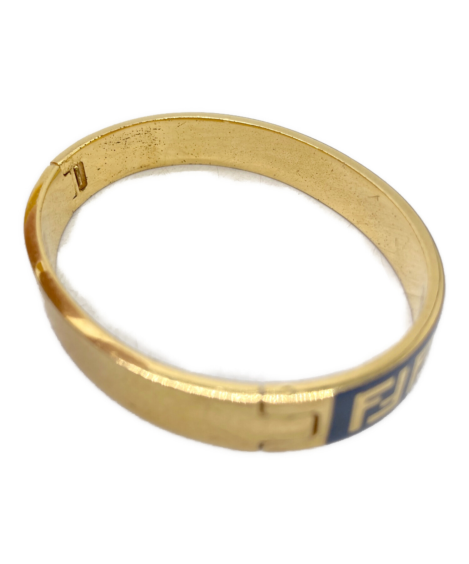 中古・古着通販】FENDI (フェンディ) FFロゴバングル ゴールド サイズ