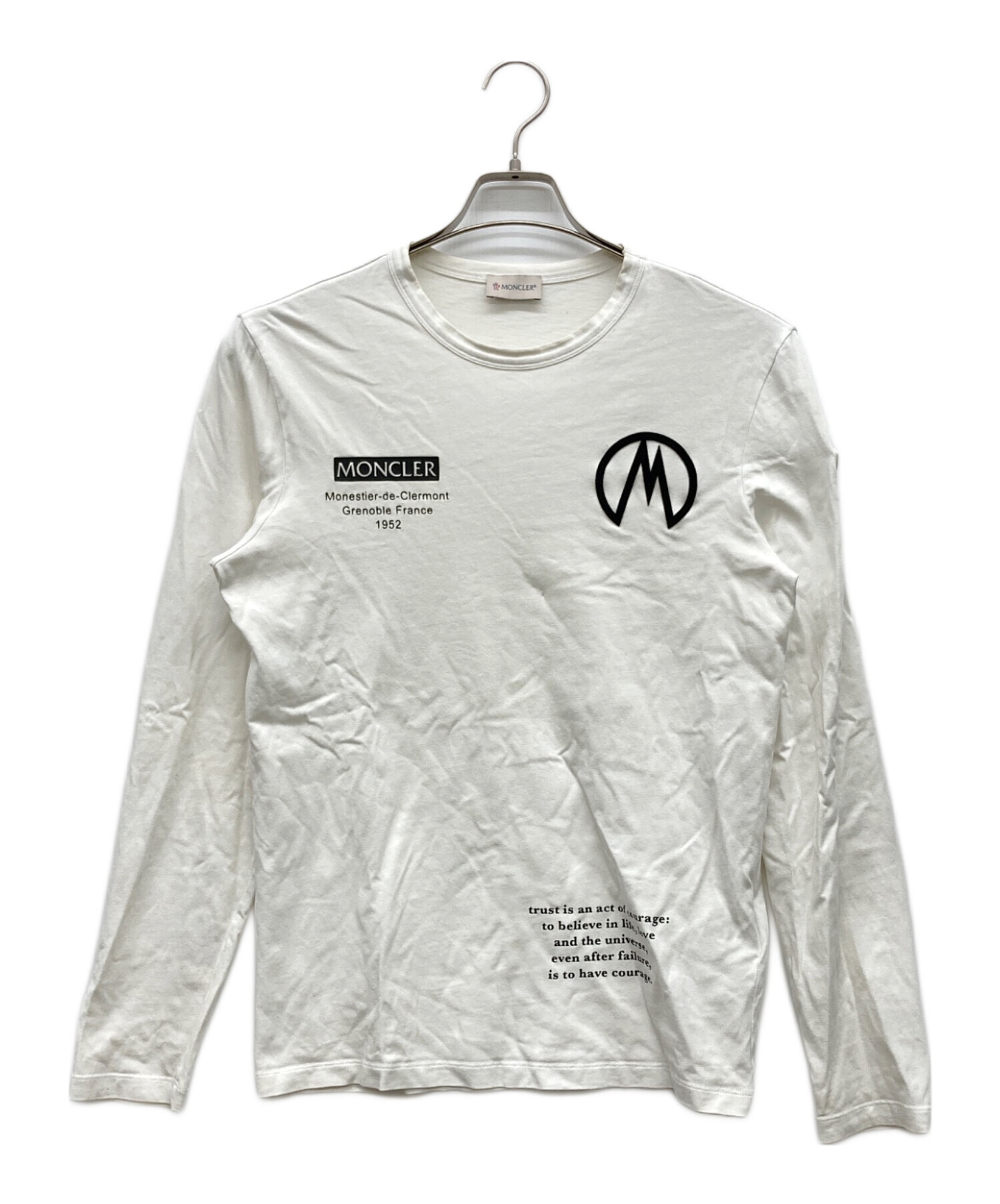 中古・古着通販】MONCLER (モンクレール) MAGLIA T-SHIRT M ホワイト