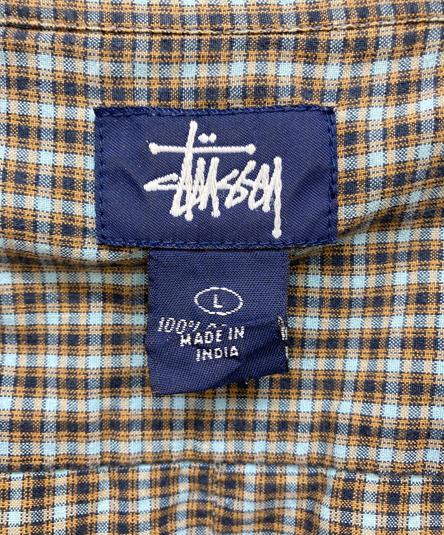 中古・古着通販】stussy (ステューシー) 半袖チェックシャツ マルチ