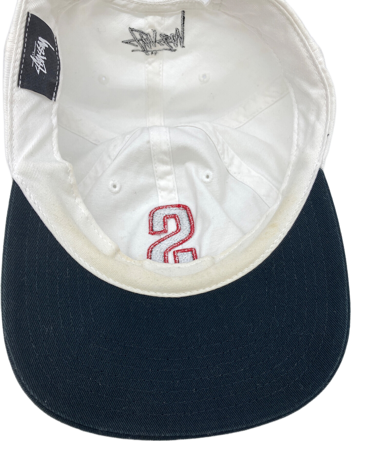 中古・古着通販】stussy (ステューシー) キャップ ホワイト サイズ