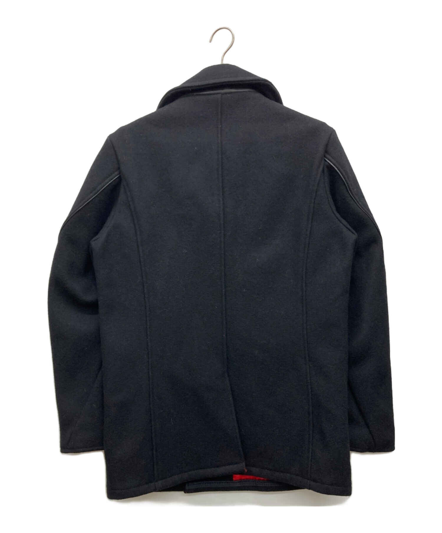 中古・古着通販】Schott (ショット) レザーパイピングPコート ネイビー