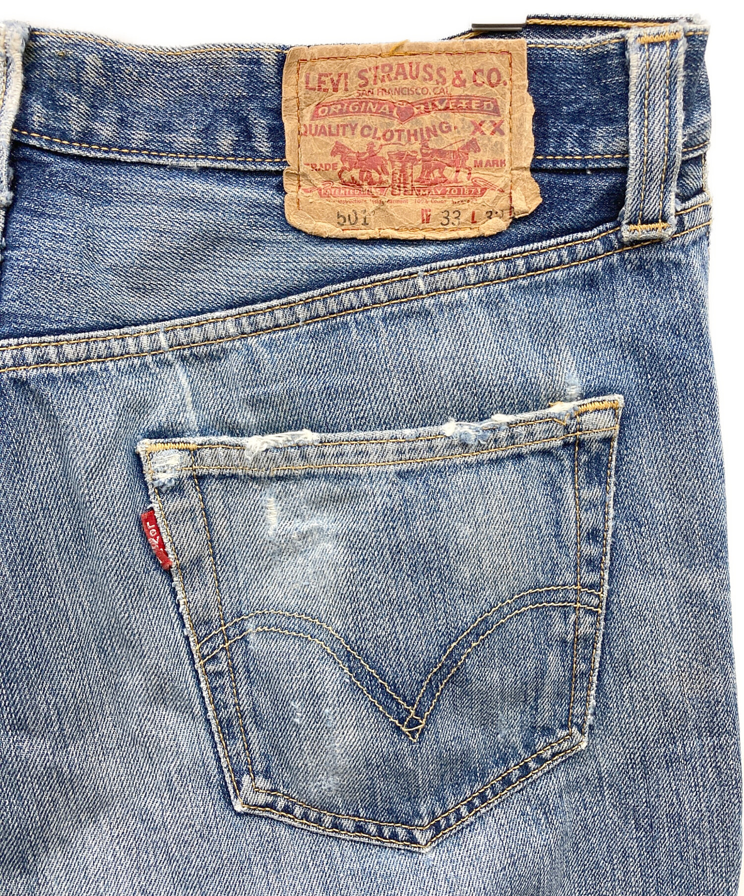 リーバイス 501 w34×l32 03501-00 クラッシュ 中古・古着通販】LEVI'S (リーバイス) 00s 501 クラッシュデニムパンツ