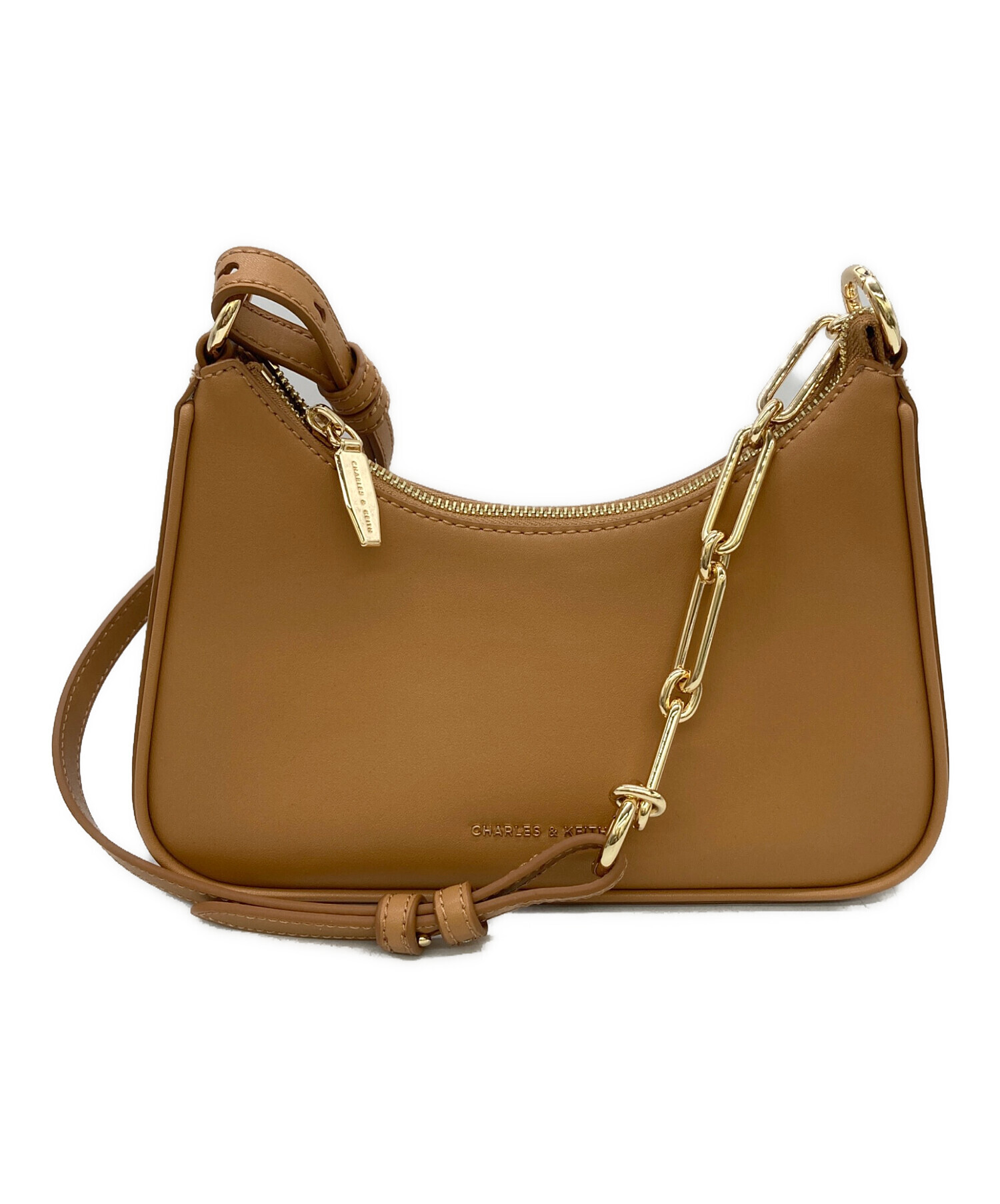 CHARLES & KEITH ハンドバッグ バッグ 新品CHARLES & KEITHチャールズアンドキース ハンドバッグ ブラウン