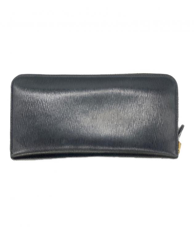 PRADA プラダ　長財布　ラウンドファスナー　ヴィッテロムーブ　ゴールドロゴ 中古・古着通販】PRADA (プラダ) ラウンドファスナー長財布 ヴィッテロ