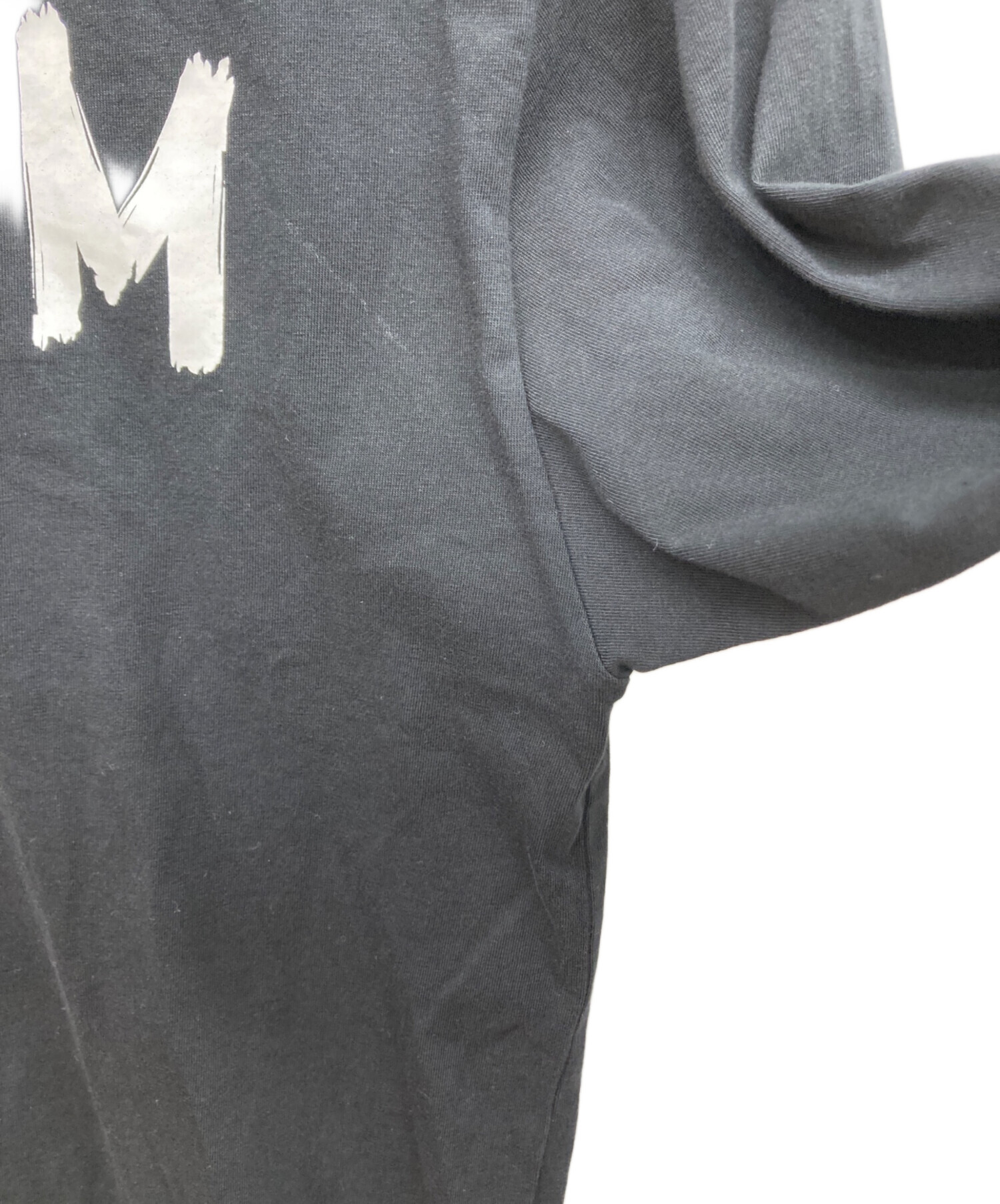中古・古着通販】MSGM (エムエスジーエム) フロントロゴロンT ブラック