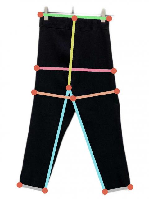 中古・古着通販】MANOF (マノフ) LOGO RIB KNIT LEGGINS ブラック