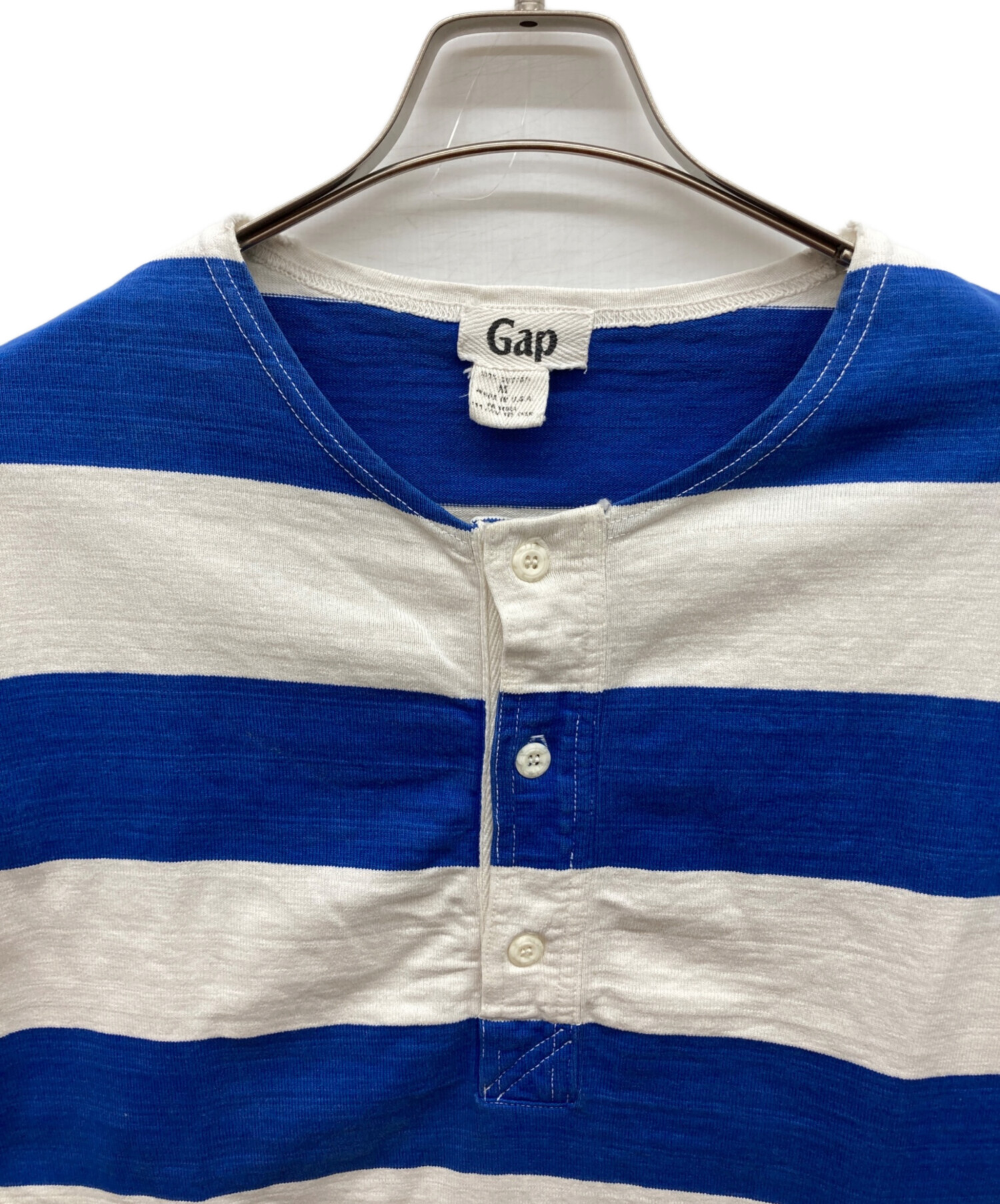 中古・古着通販】GAP (ギャップ) ヘンリーネックカットソー ホワイト