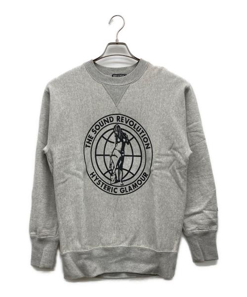 ※値下HYSTERIC GLAMOUR 長袖トップス グレー 中古・古着通販】Hysteric Glamour (ヒステリックグラマー) SOUND