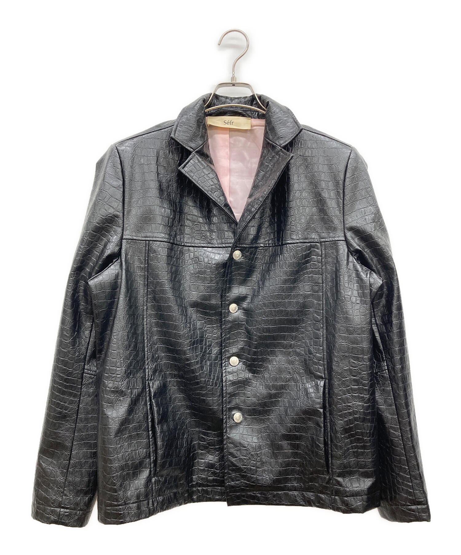 中古・古着通販】Sefr (セファ) Francis Jacket / CROCO BLACK