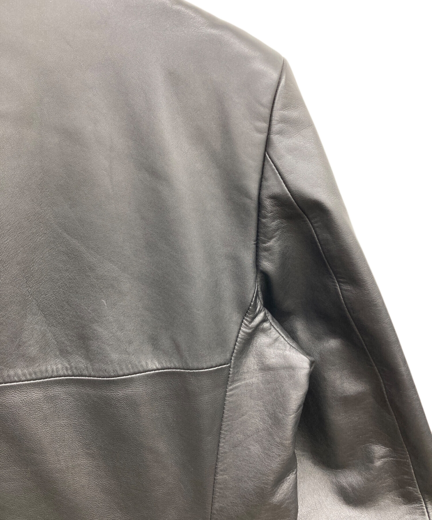 中古・古着通販】Paul Smith (ポールスミス) レザーコート ブラック