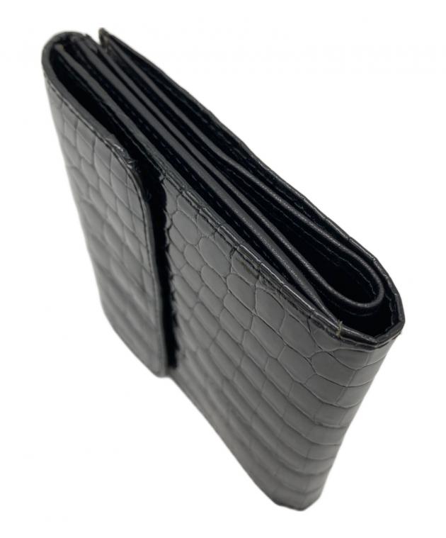Y.T　KWANPEN 二つ折り財布 黒　新品 中古・古着通販】KWANPEN (クワンペン) クロコダイル2つ折り財布