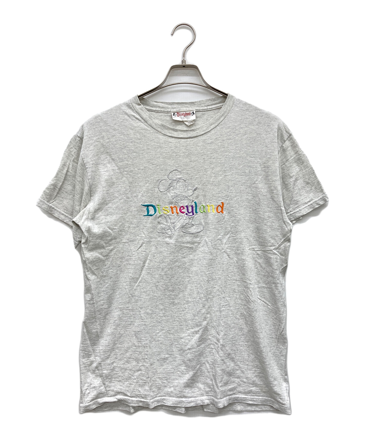 中古・古着通販】Disney (ディズニー) 90s ロゴ刺繍tシャツ グレー
