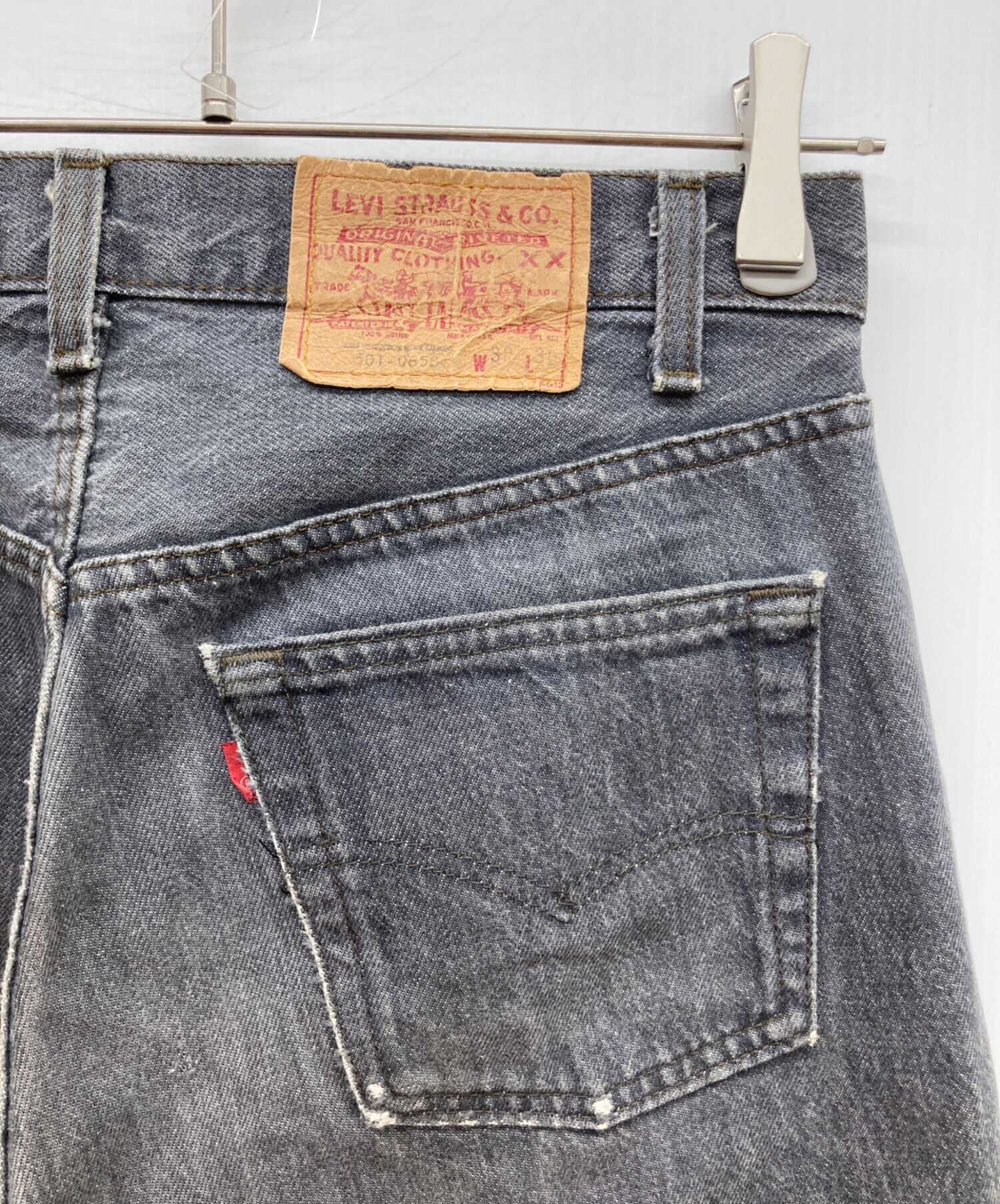 中古・古着通販】LEVI'S (リーバイス) 80s 先染めブラックデニムパンツ