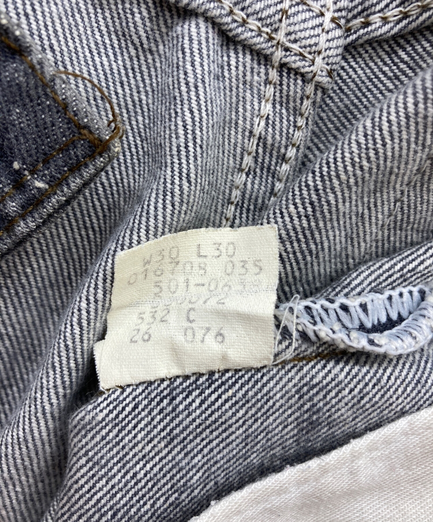 中古・古着通販】LEVI'S (リーバイス) 80s 先染めブラックデニムパンツ