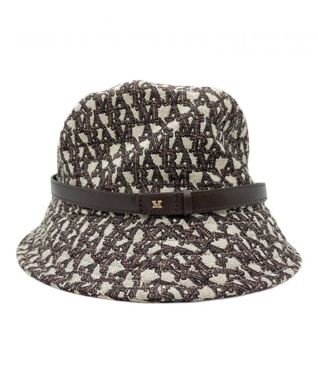 【aki】MaxMara バケットハット ブラック サイズ57 中古・古着通販】MaxMara (マックスマーラ) バケットハット ブラック