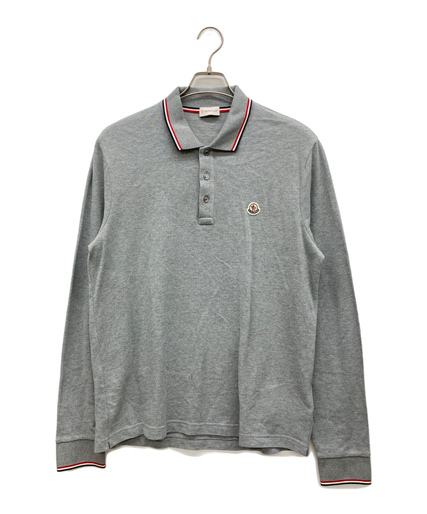 中古・古着通販】MONCLER (モンクレール) ポロシャツ グレー サイズ:XL
