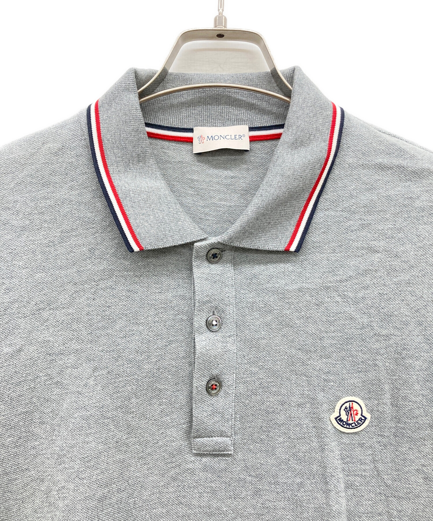 中古・古着通販】MONCLER (モンクレール) ポロシャツ グレー サイズ:XL