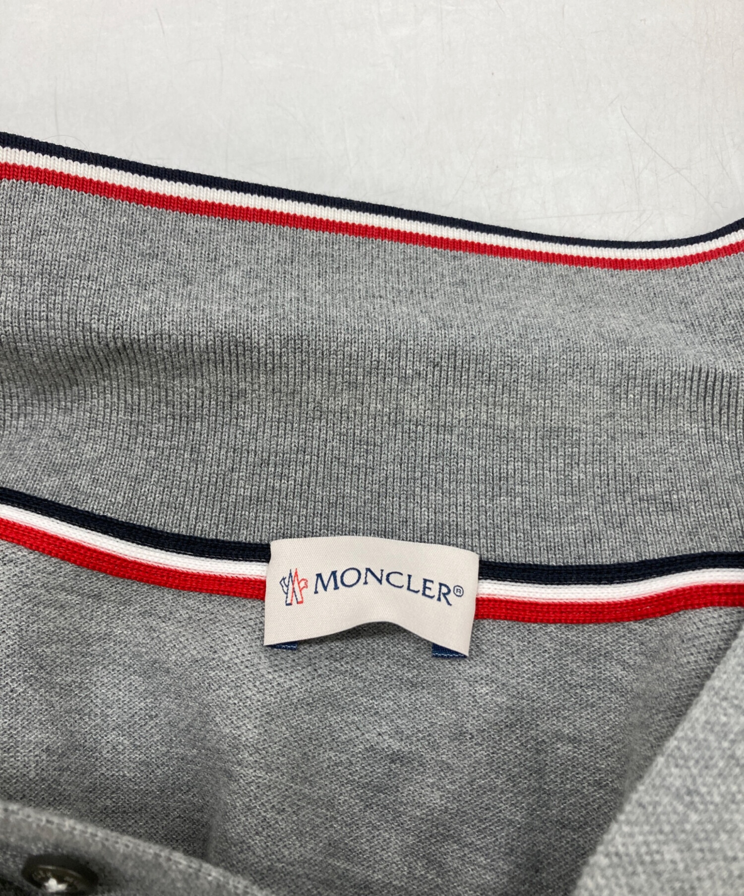 中古・古着通販】MONCLER (モンクレール) ポロシャツ グレー サイズ:XL