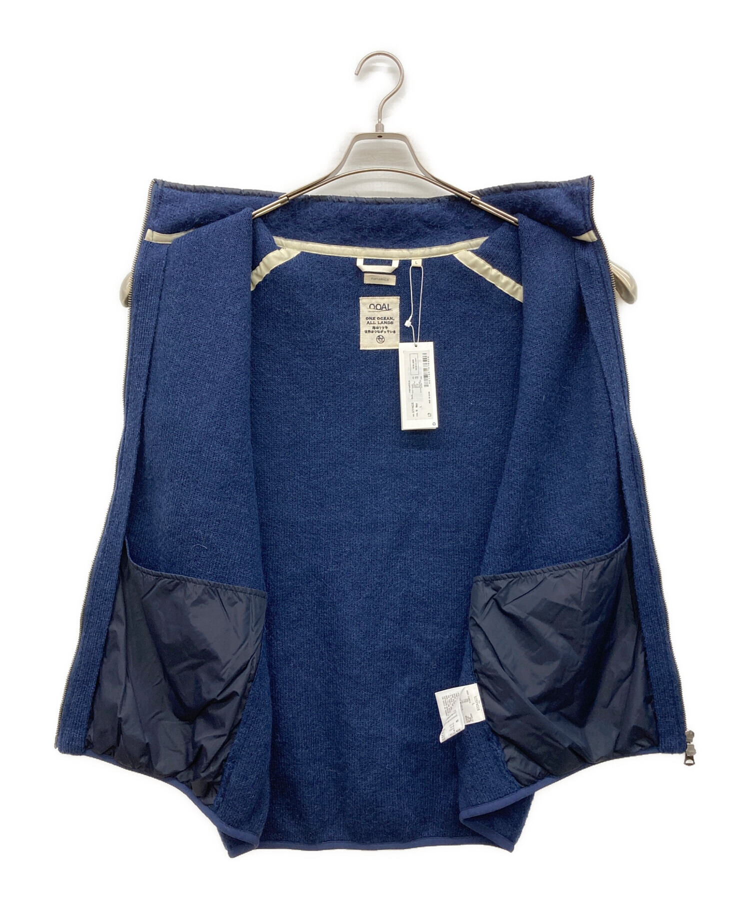 中古・古着通販】nanamica (ナナミカ) Zip-Up Mohair Vest ネイビー