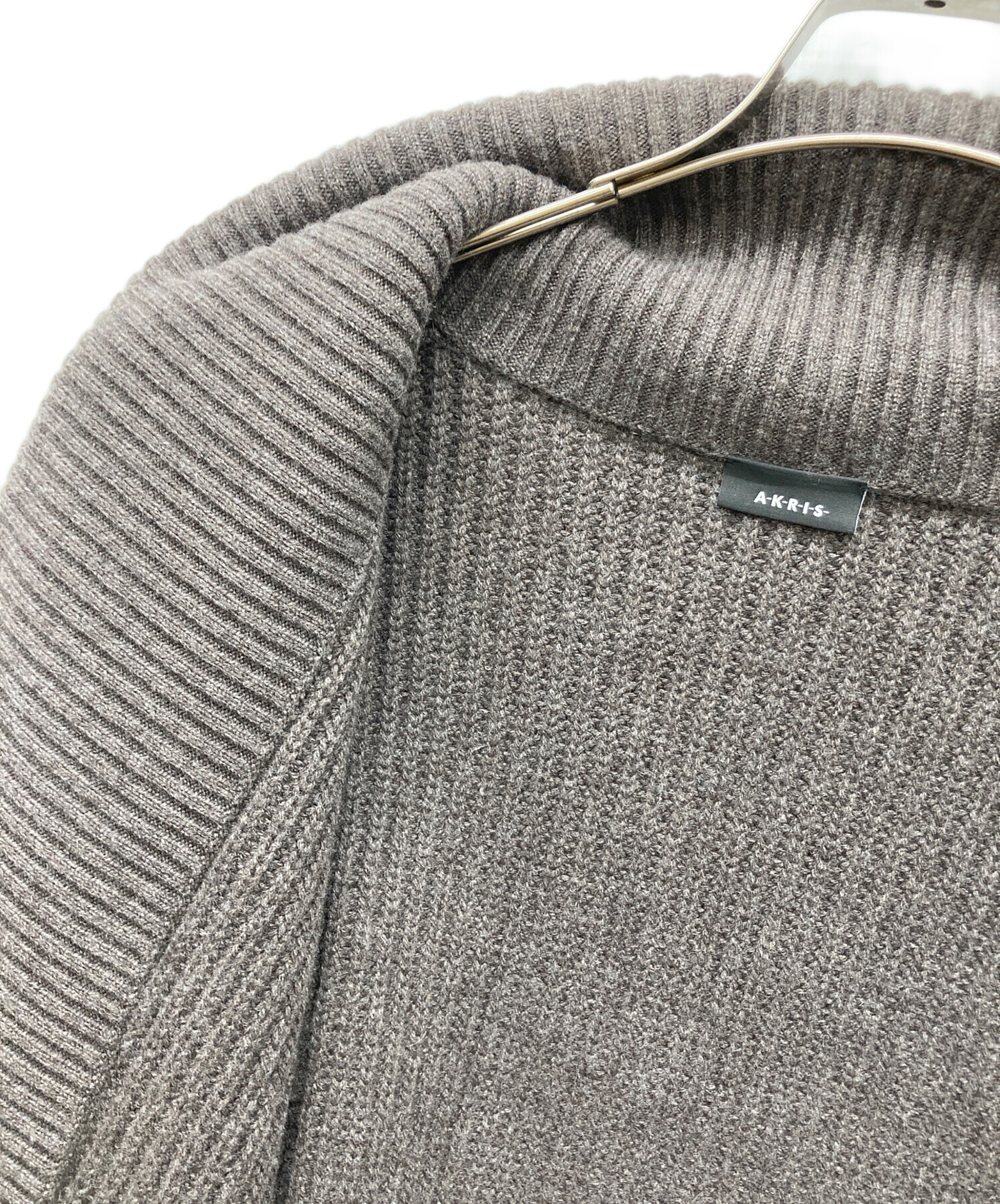 中古・古着通販】AKRIS (アクリス) カシミヤショールカラーニット