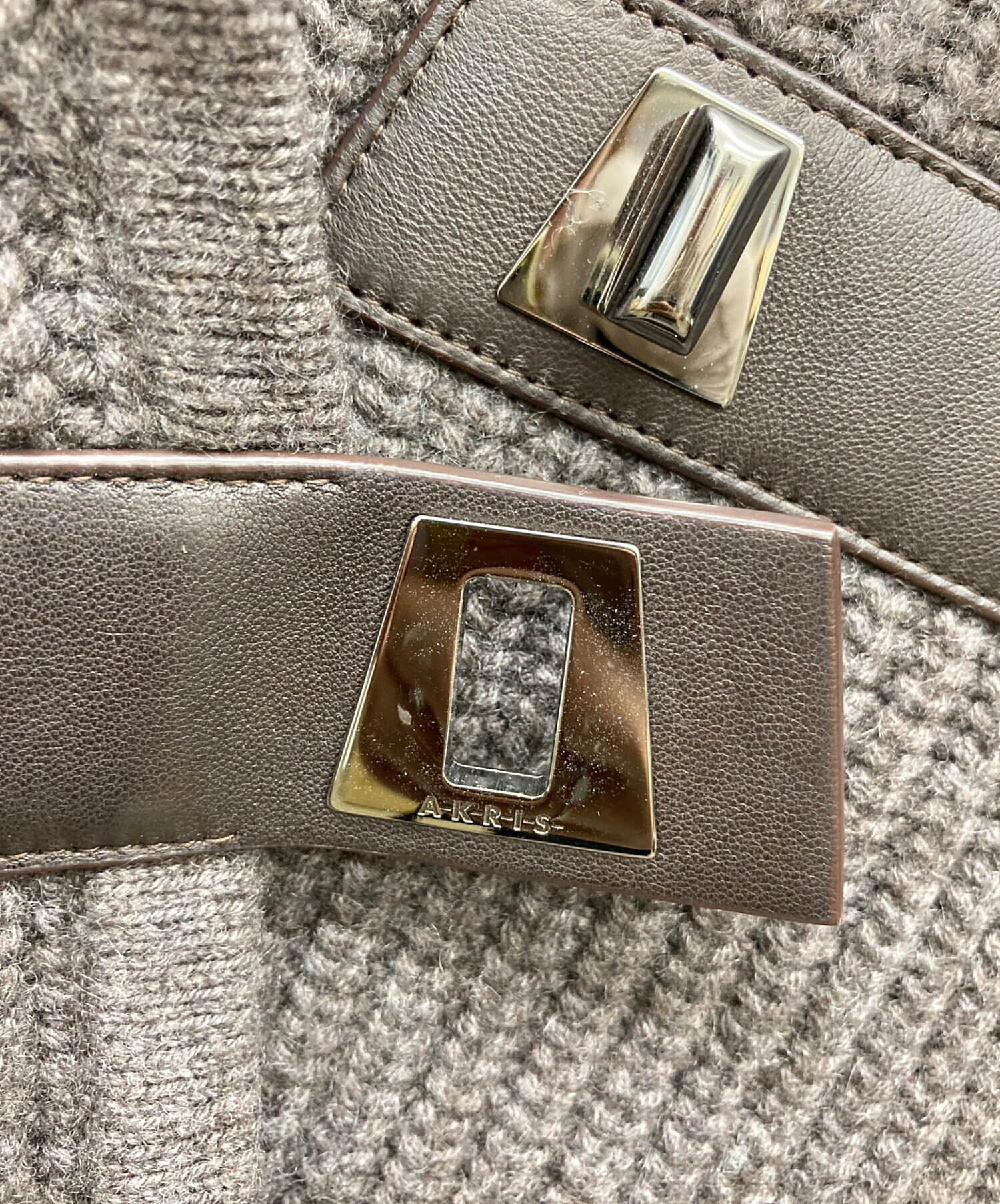 中古・古着通販】AKRIS (アクリス) カシミヤショールカラーニット