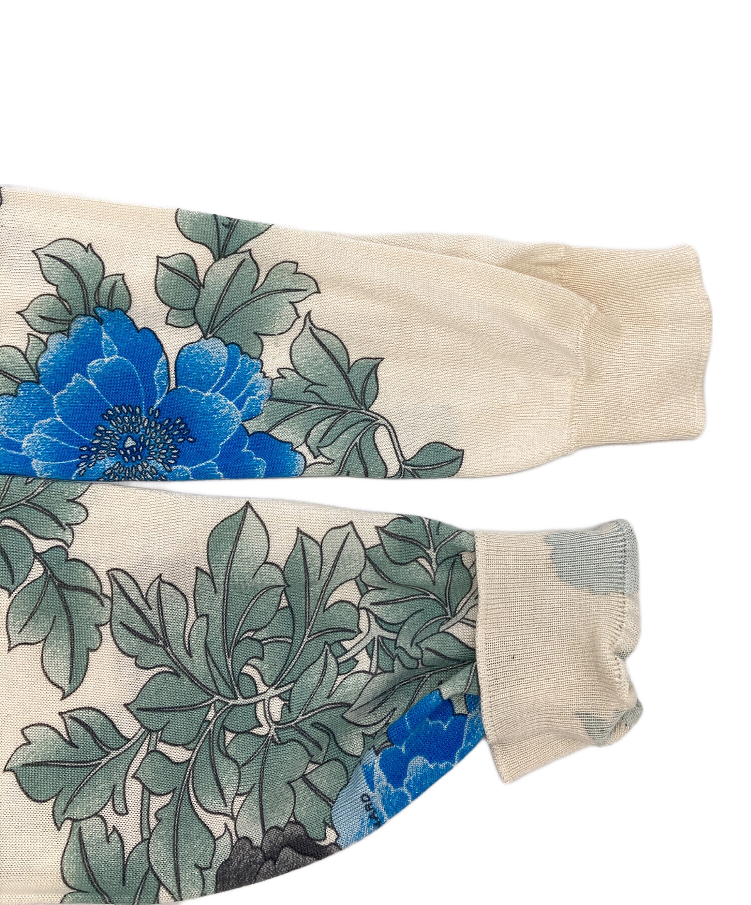 LEONARD レオナール 花柄 カーディガン ニット ネイビー レディース L 中古・古着通販】LEONARD PARIS (レオナール パリ) 花柄カーディガン