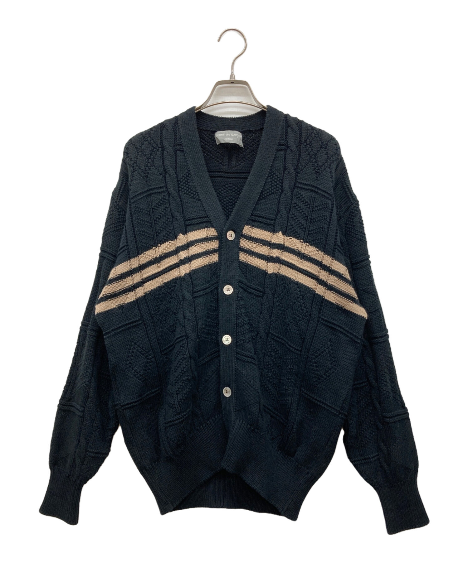 90s COMME des GARCONS HOMME 銀タグ　カーディガン 中古・古着通販】COMME des GARCONS HOMME (コムデギャルソン オム