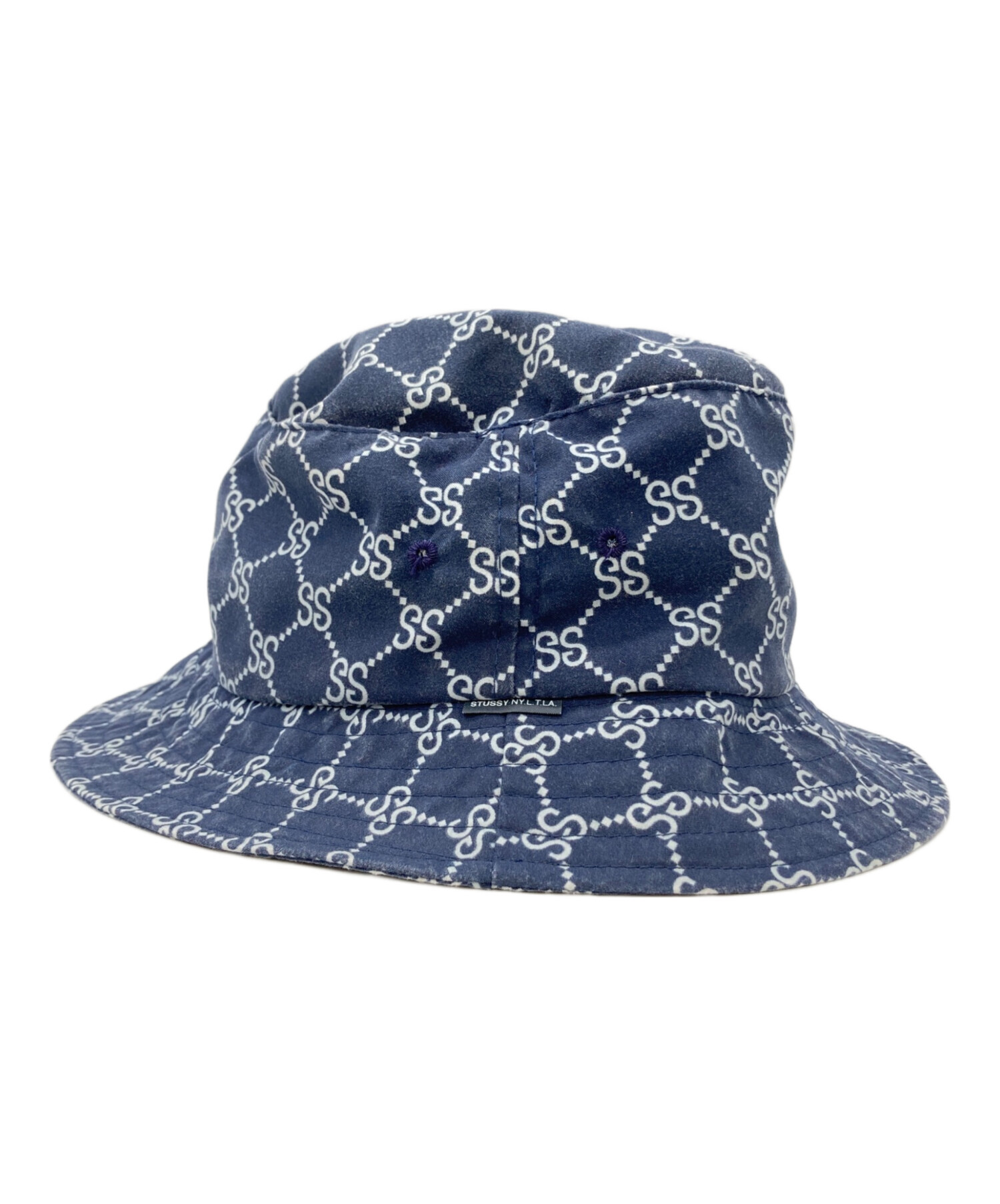 90s 紺タグUSA製 バケットハット L/XL 中古・古着通販】stussy (ステューシー) 総柄バケットハット 紺タグ