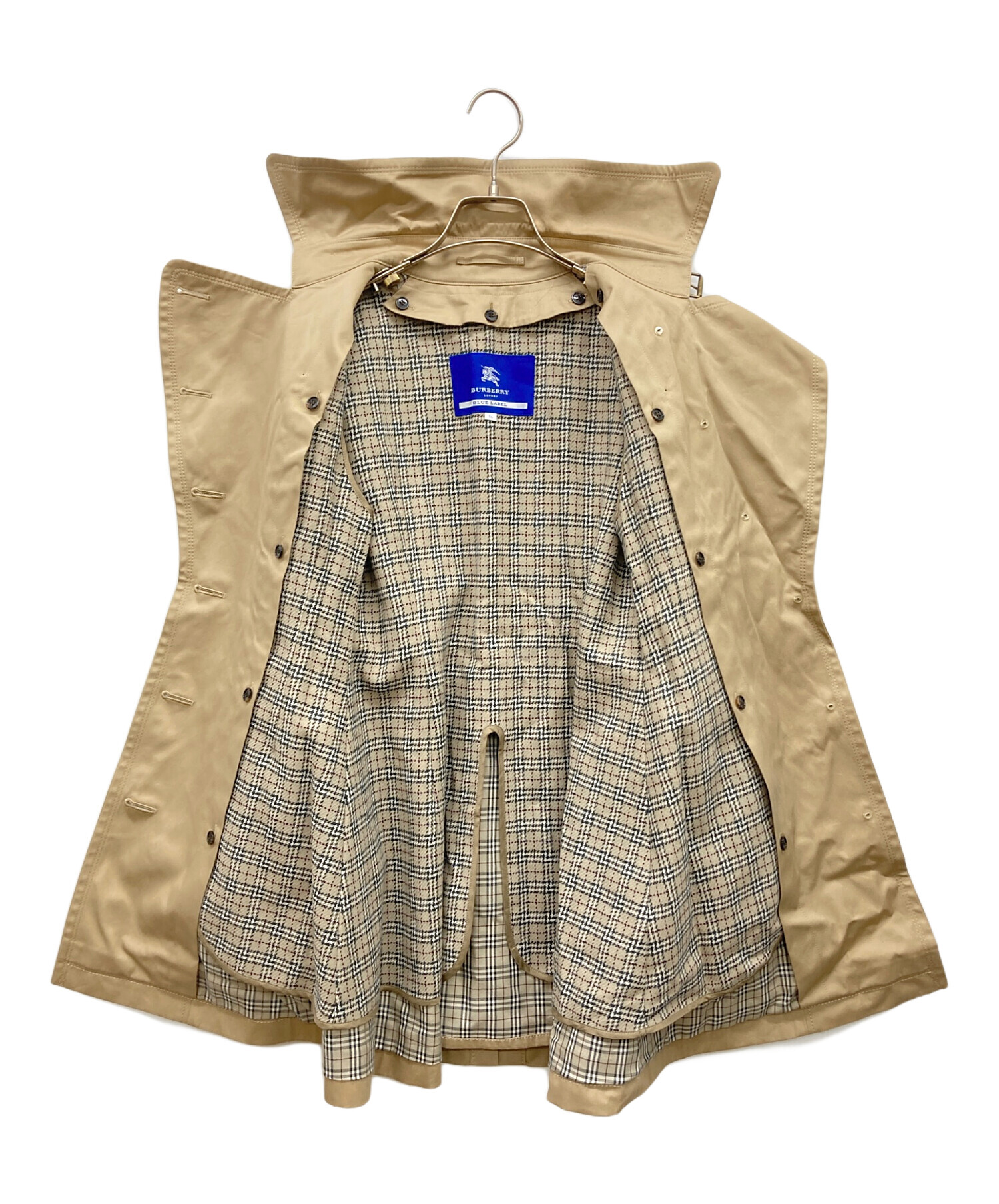 未使用タグ付き　バーバリーブルーレーベル　トレンチコート　ライナー付　ベージュ 中古・古着通販】BURBERRY BLUE LABEL (バーバリー ブルー レーベル