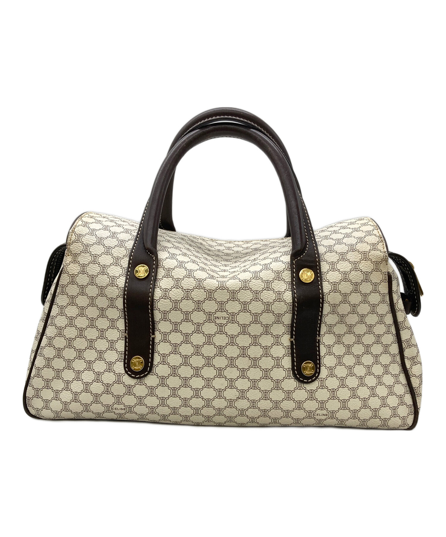 CELINE マカダム柄 ハンドバッグ 中古・古着通販】CELINE (セリーヌ) ハンドバッグ マカダム柄