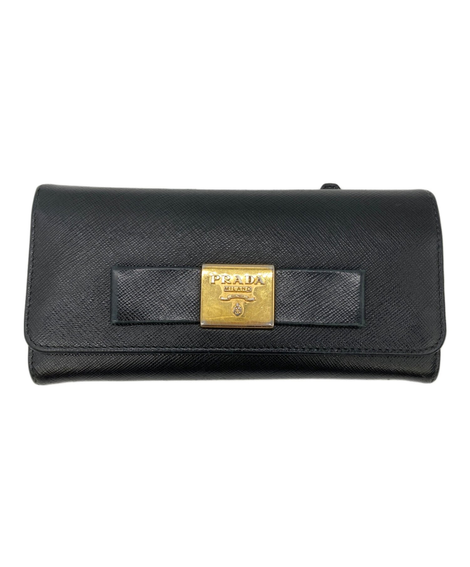 中古・古着通販】PRADA (プラダ) リボン長財布 SAFFIANO FIOCCO