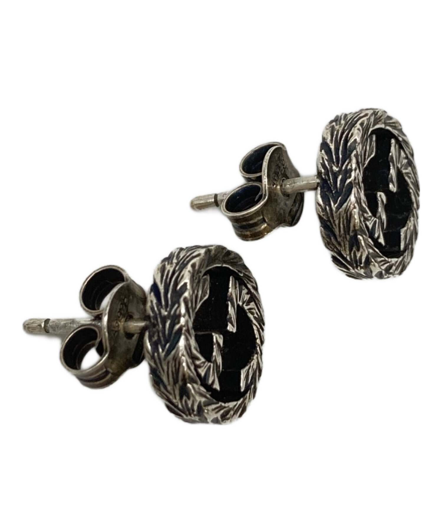 中古・古着通販】GUCCI (グッチ) GGインターロッキングピアス シルバー