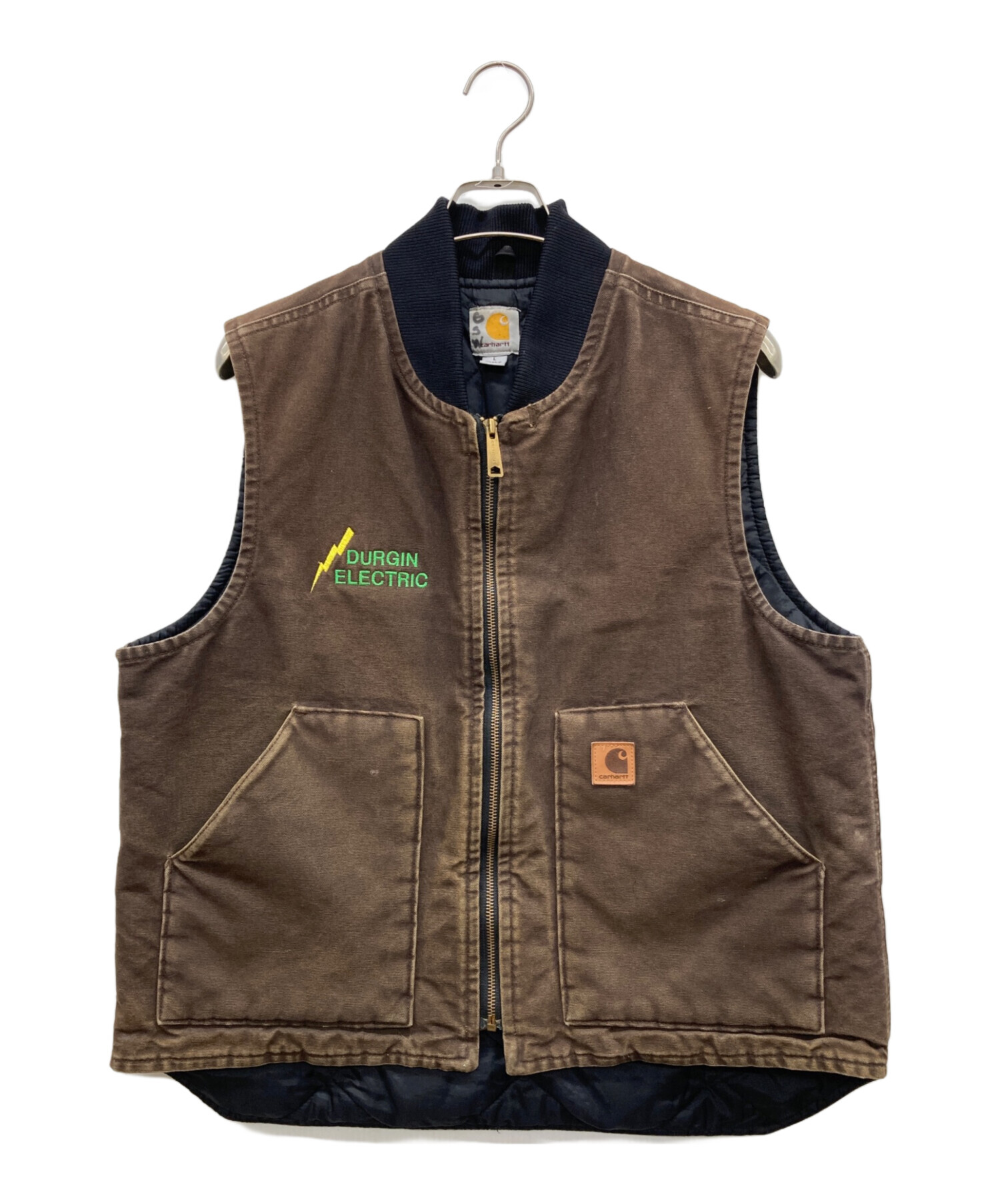 中古・古着通販】CarHartt (カーハート) ダック地ベスト ブラウン