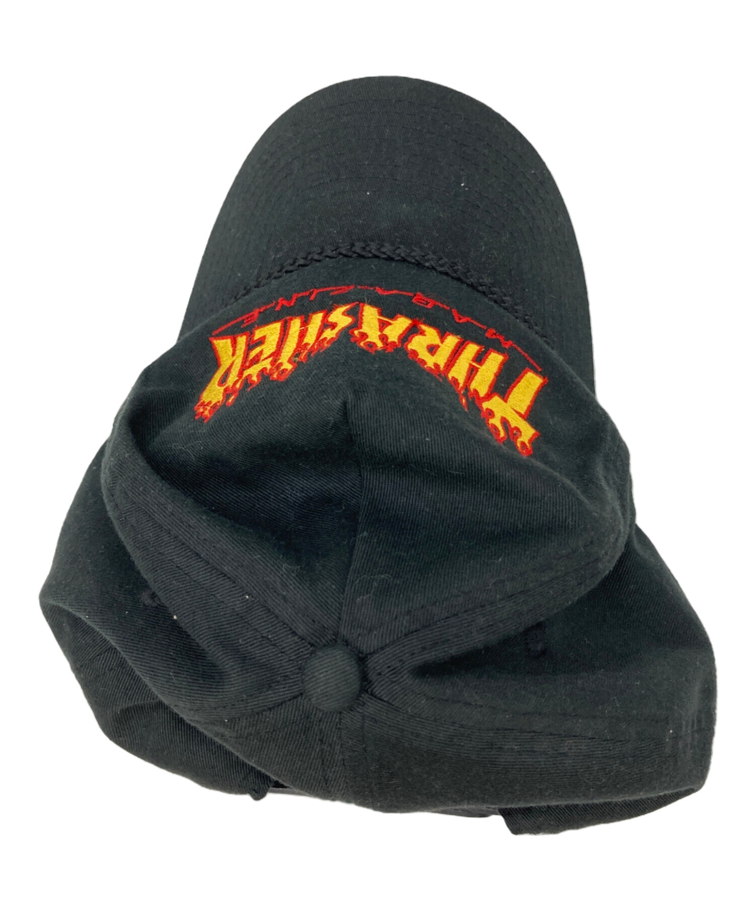 レア OLD THRASHER フレイムタグ フルーツタグ スカル パスヘッド 中古・古着通販】THRASHER (スラッシャー) 90s フレイムロゴキャップ