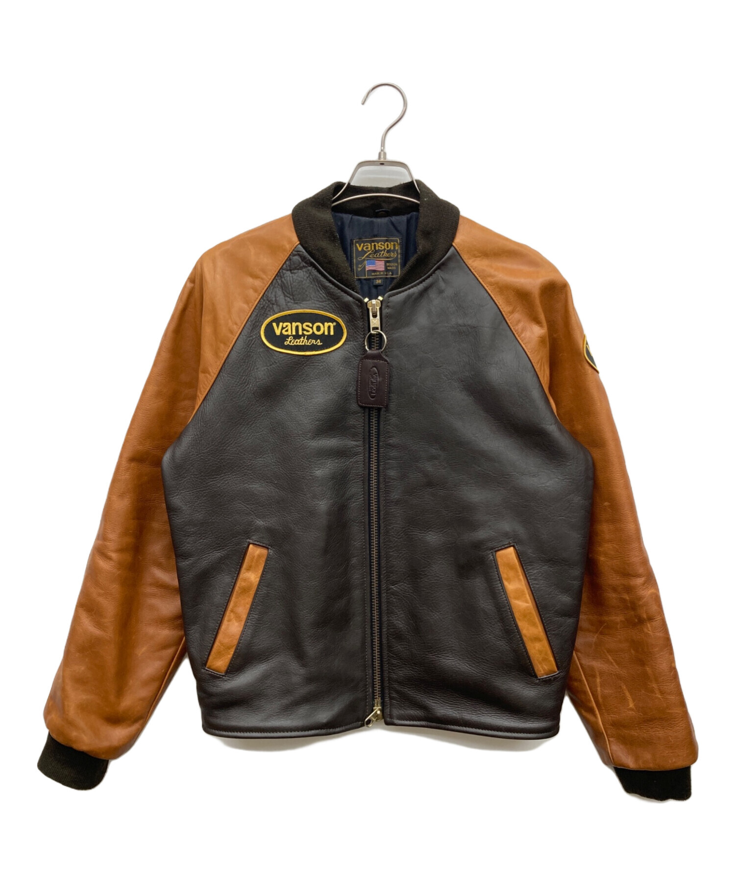 中古・古着通販】VANSON (バンソン) レザースタジアムジャケット