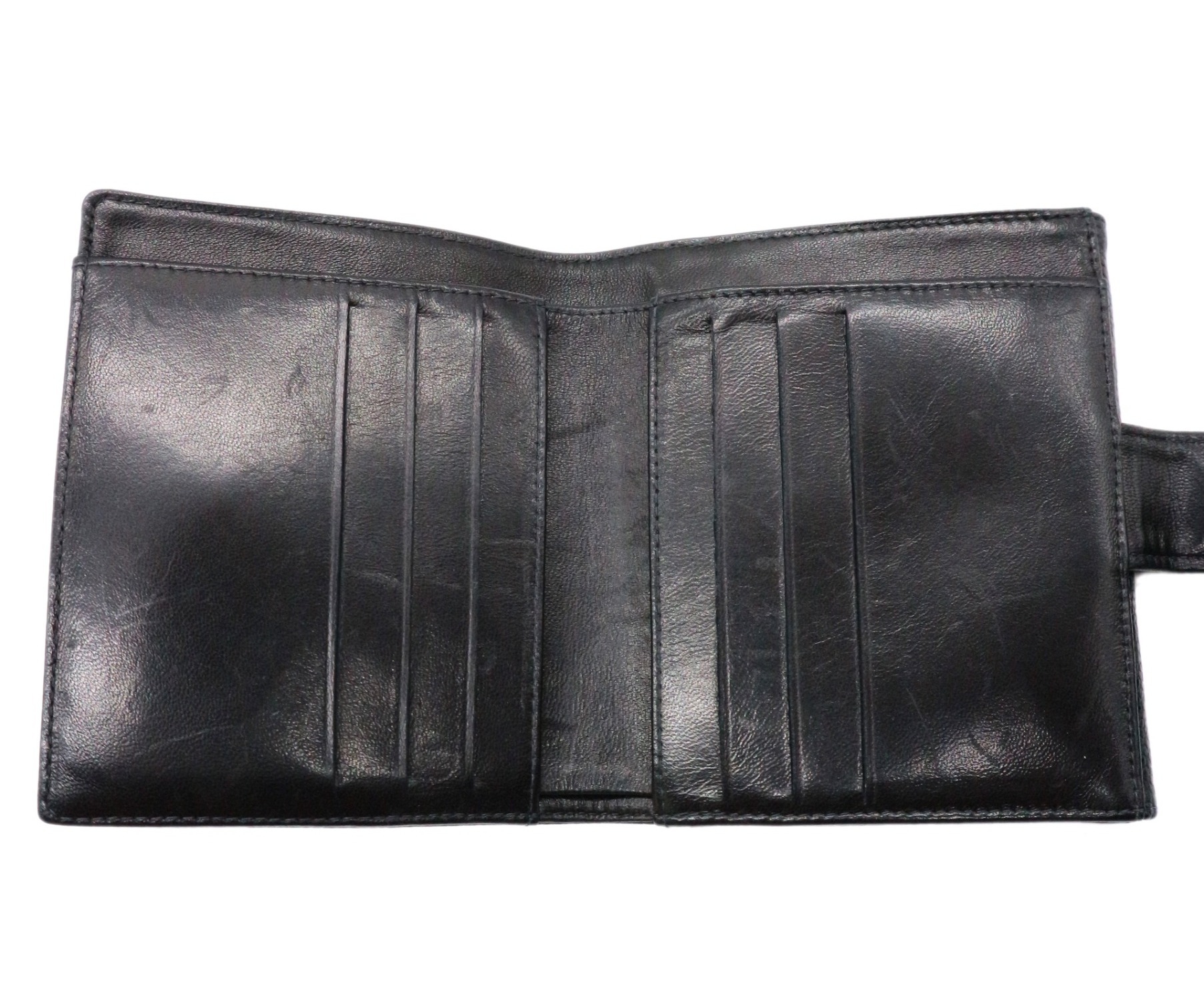 中古・古着通販】CHANEL (シャネル) 2つ折り財布 ブラック キャビア 
