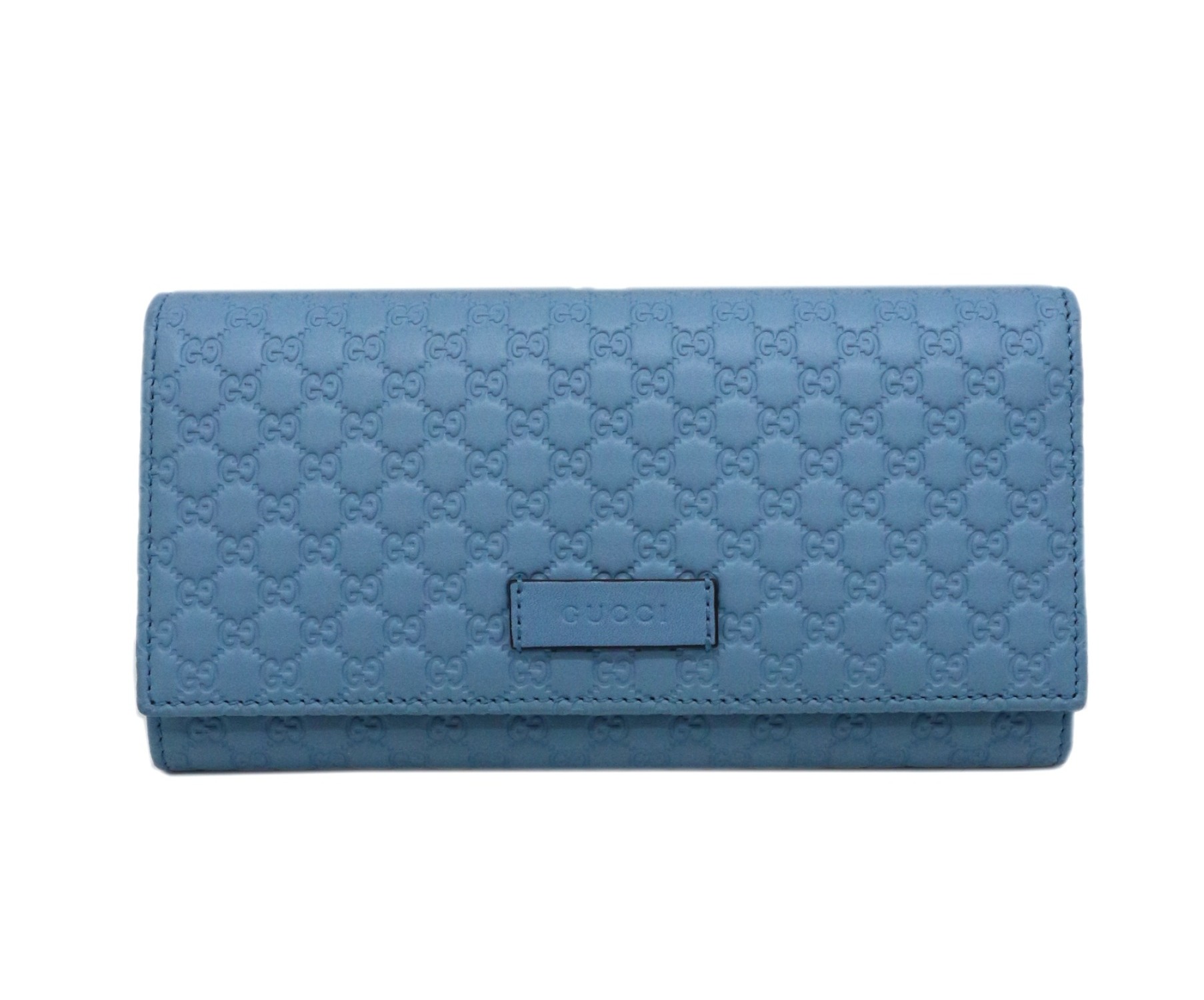 中古・古着通販】GUCCI (グッチ) 2つ折り長財布 スカイブルー マイクロ 