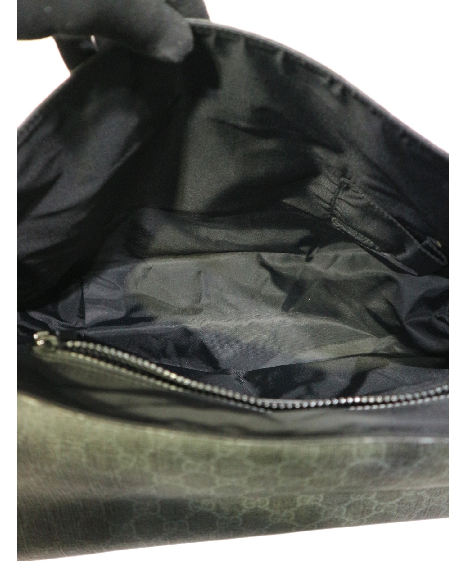 中古・古着通販】GUCCI (グッチ) メッセンジャーバッグ ブラック