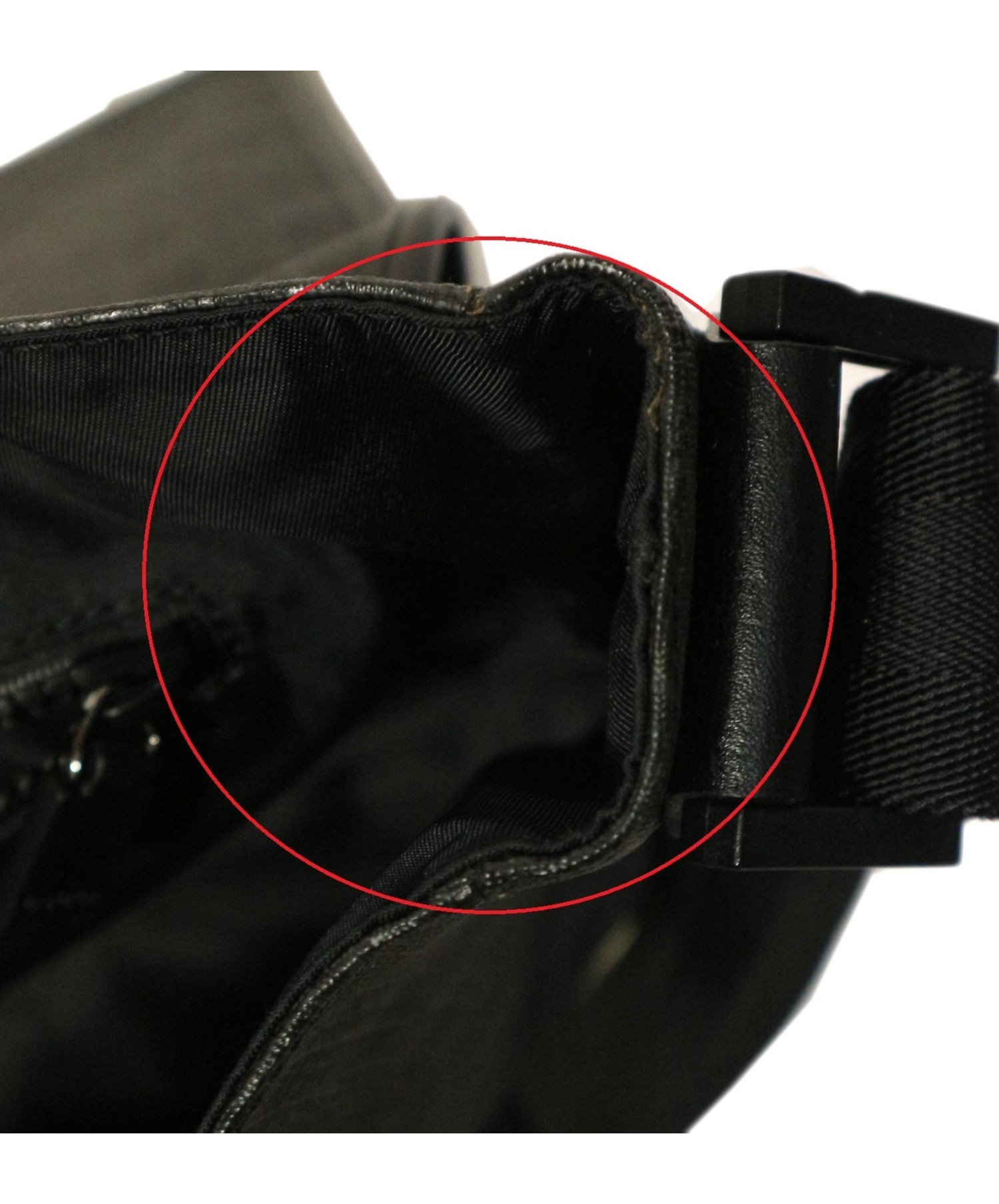 中古・古着通販】GUCCI (グッチ) メッセンジャーバッグ ブラック