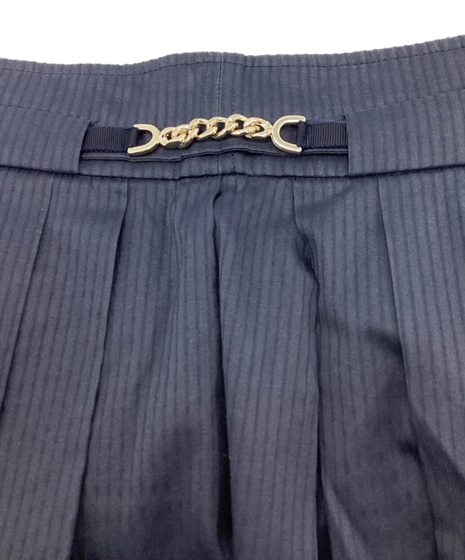 2点ebure 2023 シアーストライプ マキシ丈タックギャザースカート 2点