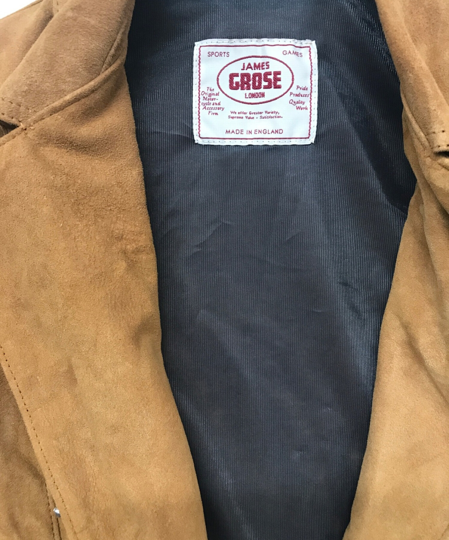 【新品未使用】別注 JAMES GROSE スウェードトラッカージャケット 36 別注・限定商品】スウェードトラッカージャケット | ジェームス